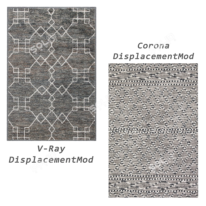 Title: Versatile 6-Piece Rug Collection 3D model image 4