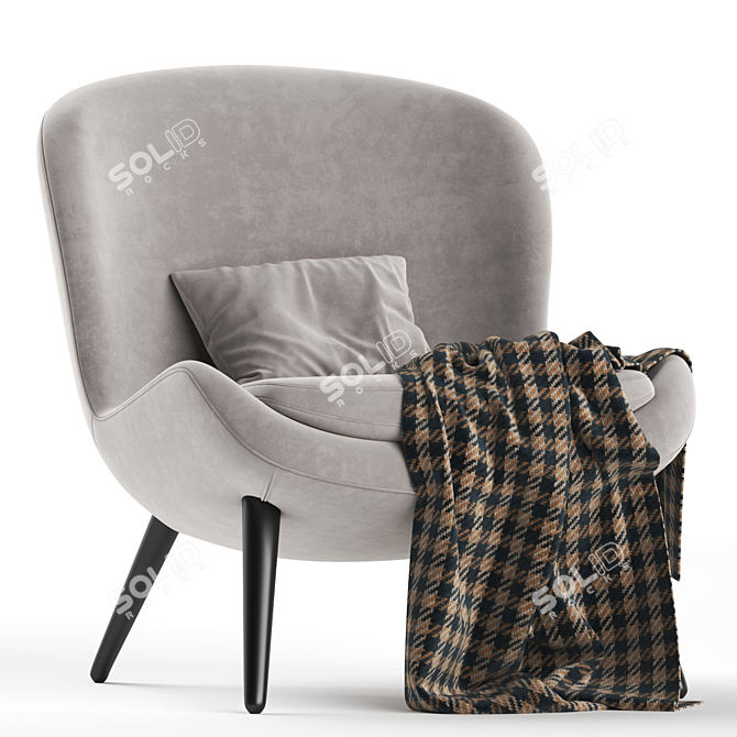 Sicis Niels Armchair: Luxurious and Modern 3D model image 1