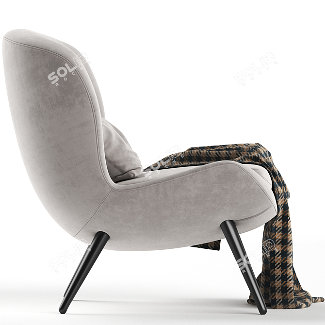 Sicis Niels Armchair: Luxurious and Modern 3D model image 2