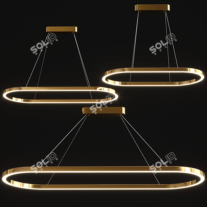 Elegant Cruise Long Lamp Set 3D model image 2