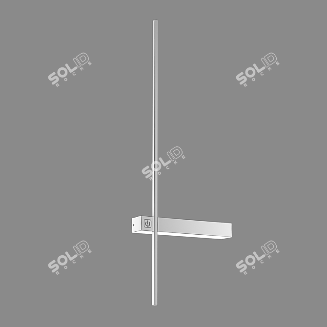 ASTENTE LED Wall Lamp - Stylish and Efficient 3D model image 3