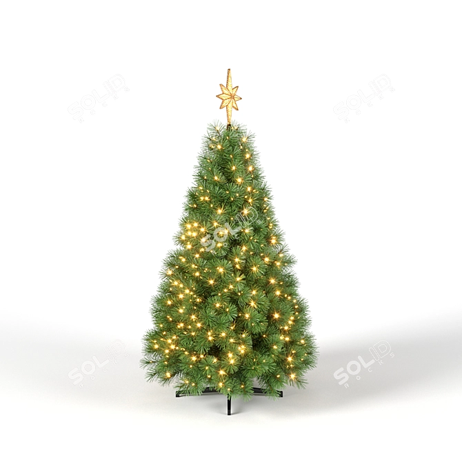Animated Christmas Tree Set 3D model image 5
