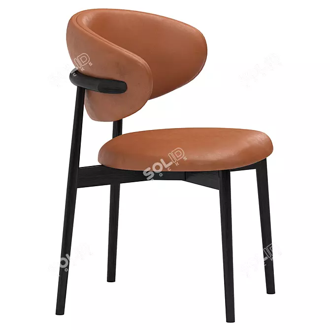 Elegant Oleandro Chair with 3D Formats 3D model image 2