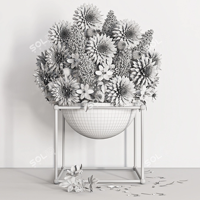 115-Piece Bouquet Set: Stunning Indoor Arrangement 3D model image 3