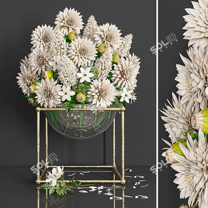 115-Piece Bouquet Set: Stunning Indoor Arrangement 3D model image 4