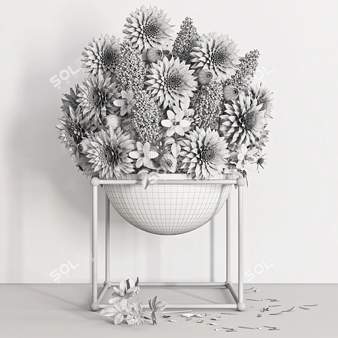 115-Piece Bouquet Set: Stunning Indoor Arrangement 3D model image 6