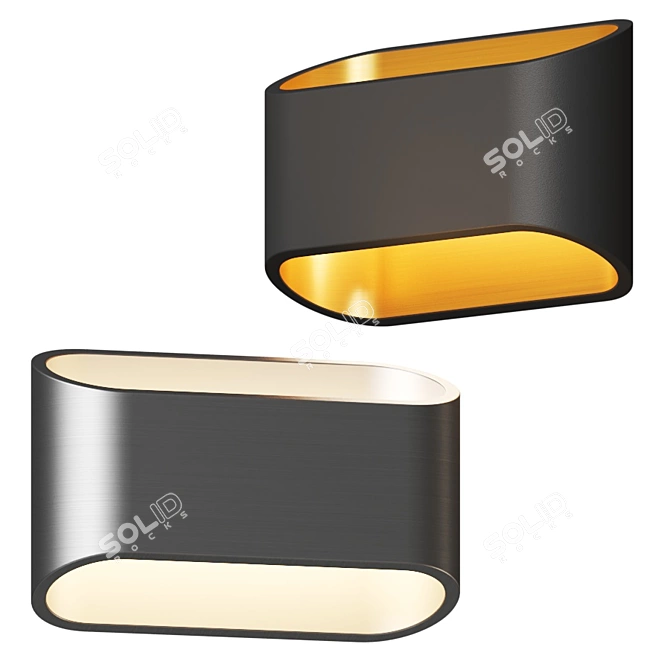 Eclipse I LED Wall Sconce: Modern Organic Design 3D model image 1