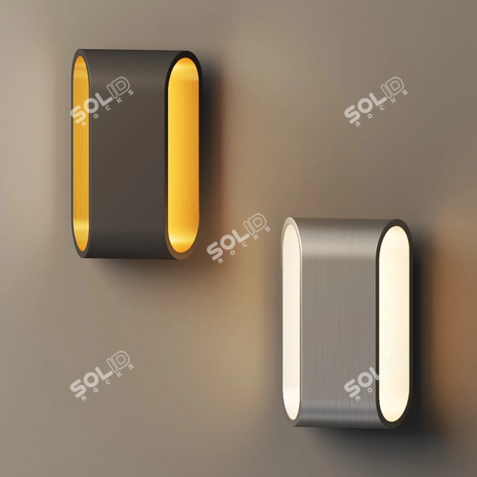 Eclipse I LED Wall Sconce: Modern Organic Design 3D model image 3