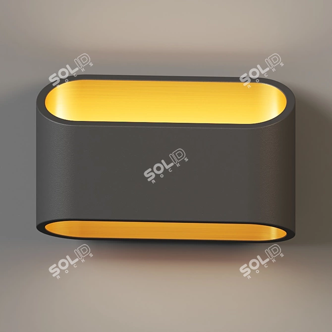 Eclipse I LED Wall Sconce: Modern Organic Design 3D model image 4