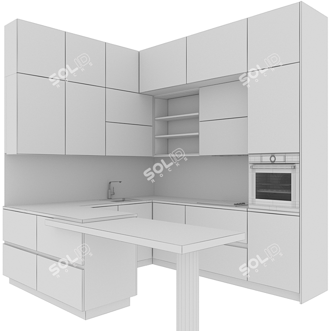 Title: Sleek Kitchen Appliance Set 3D model image 7