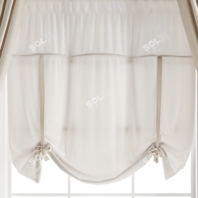 Polygonal Model Curtain 3D model image 4