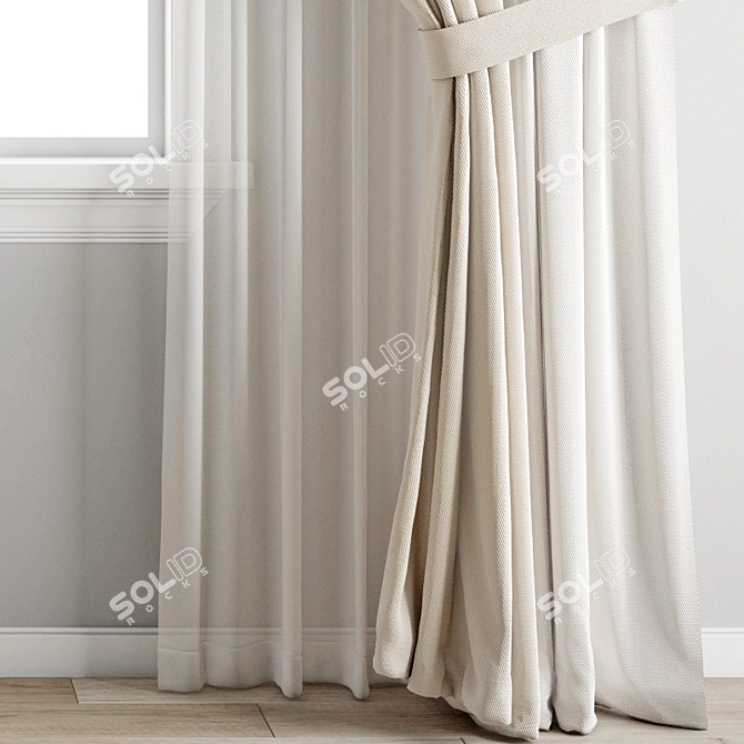 Polygonal Model Curtain 3D model image 5