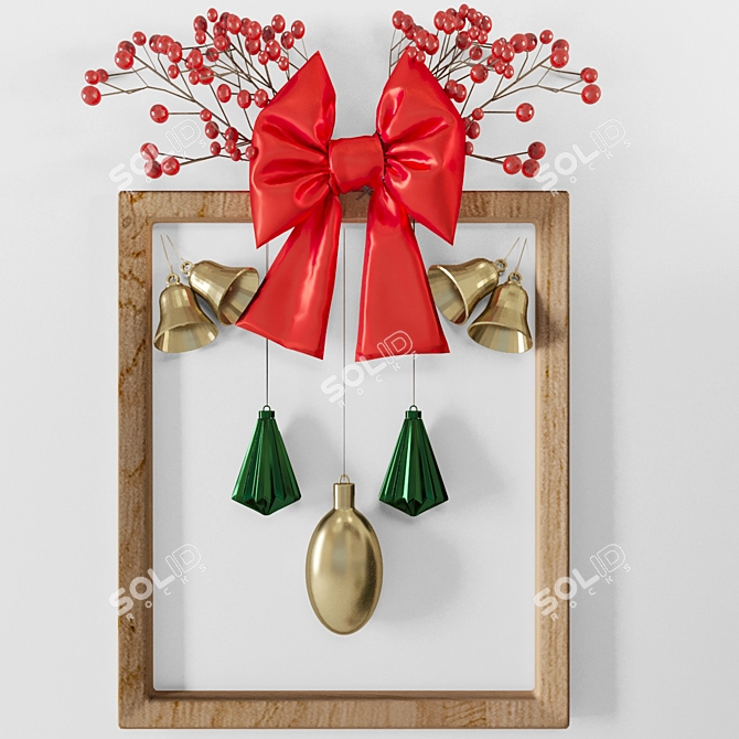 Festive Christmas Tree with Ornaments 3D model image 5