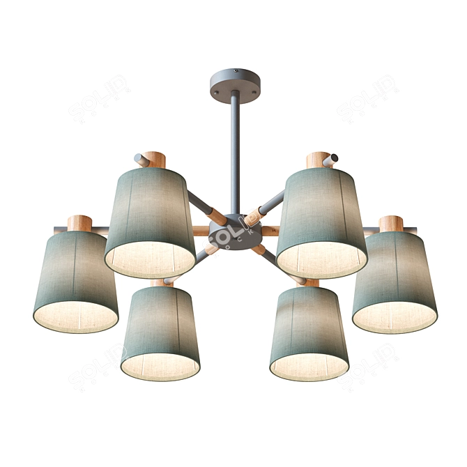 TRAZOS Adjustable Height Chandelier 3D model image 5