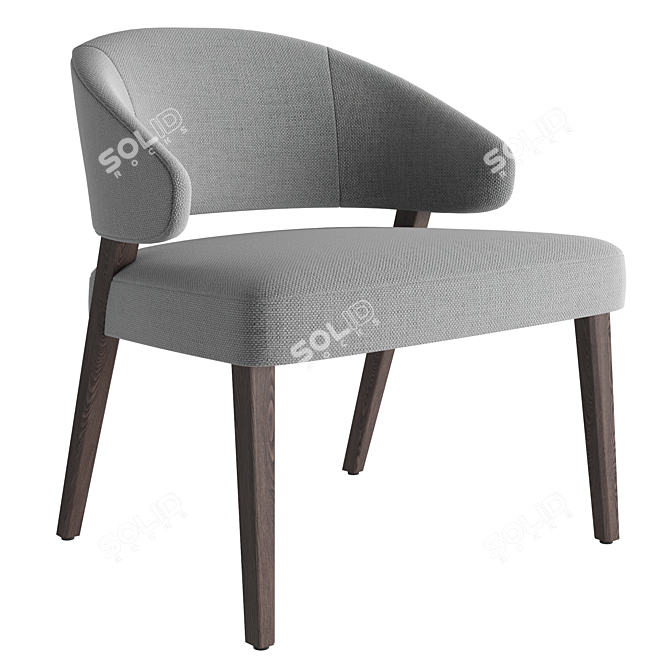 Elegant Cahn Lounge Chair 3D model image 4