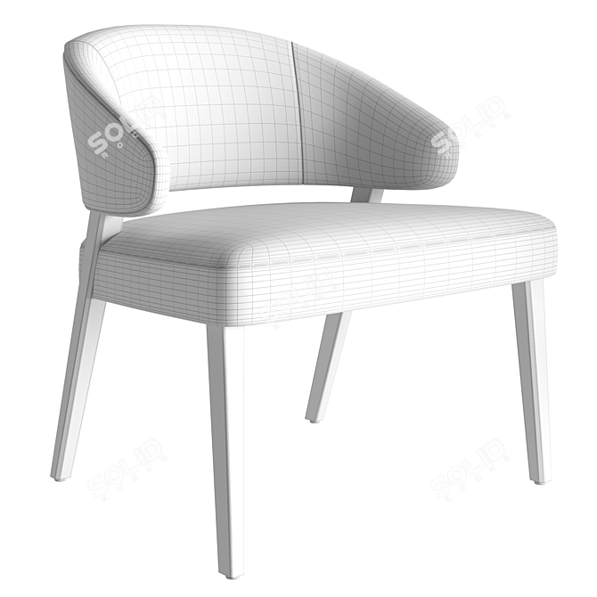 Elegant Cahn Lounge Chair 3D model image 6