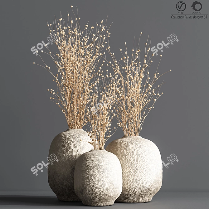 Elegant Plant Bouquet - 3D Collection 3D model image 1