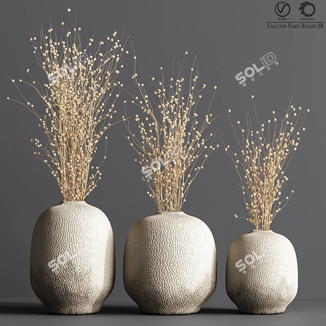 Elegant Plant Bouquet - 3D Collection 3D model image 2