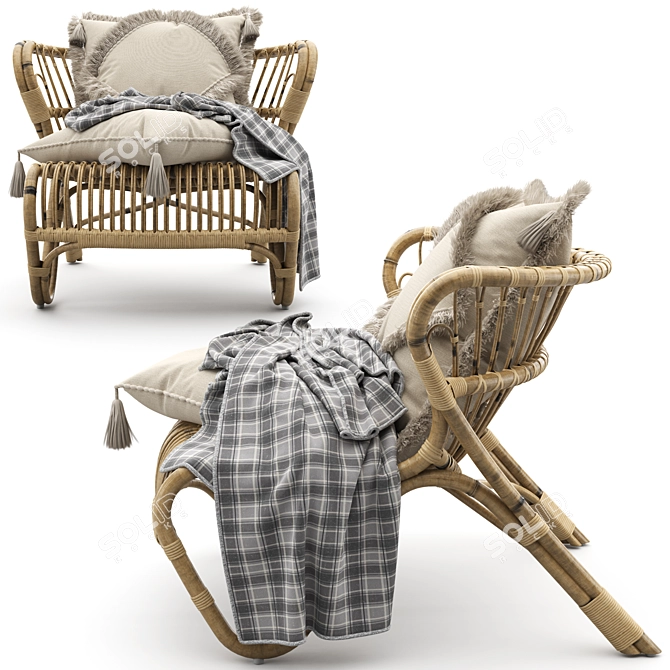 Vintage Fox Armchair by Viggo Boesen 3D model image 4