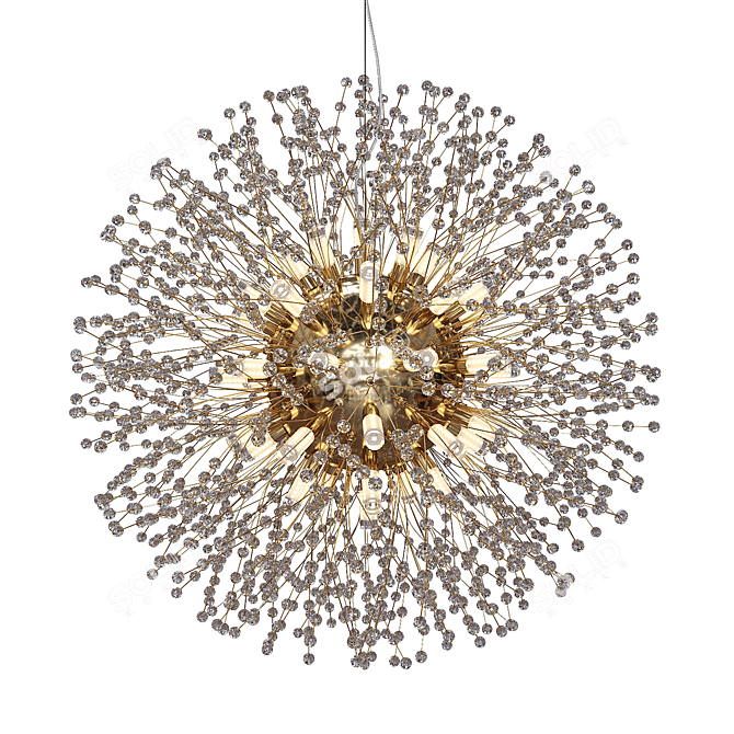 Rosalia Crystal Ball Chandelier: Elegant & Modern 3D model image 1