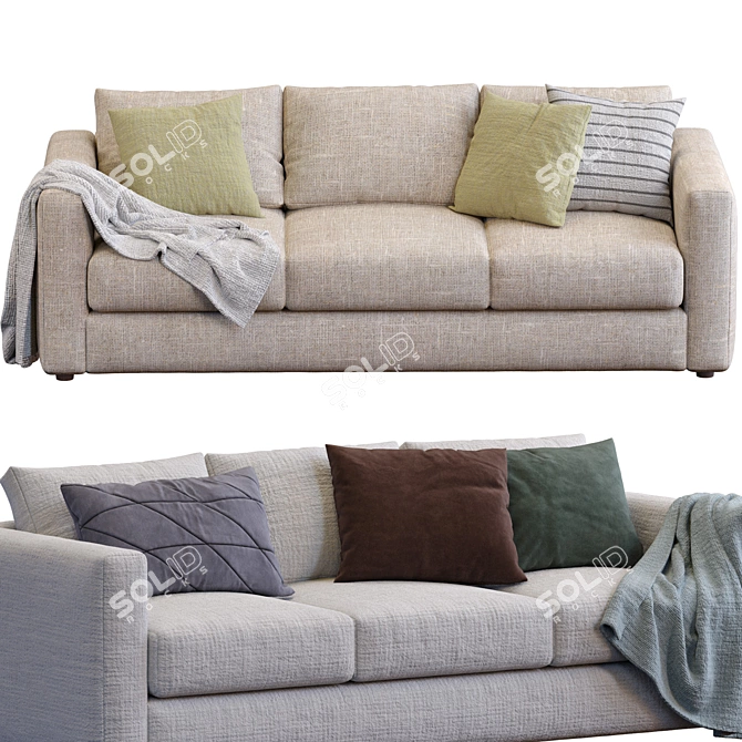 Finnala Ikea Sofa: Modern Comfort for Any Space 3D model image 4