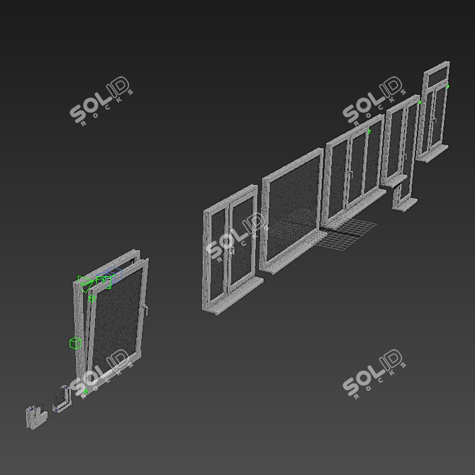 VEKA Windows - Smooth Geometry, Multiple Materials 3D model image 6