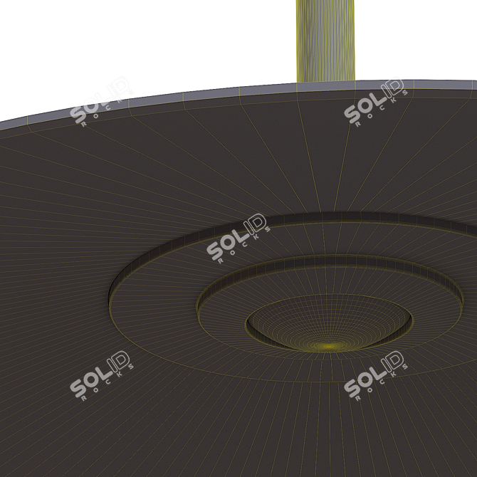 Modern LED Pendant Lamp with Conical Metal Shade | Lampatron 3D model image 5