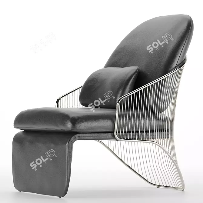 Sleek Armchair 3D model image 1