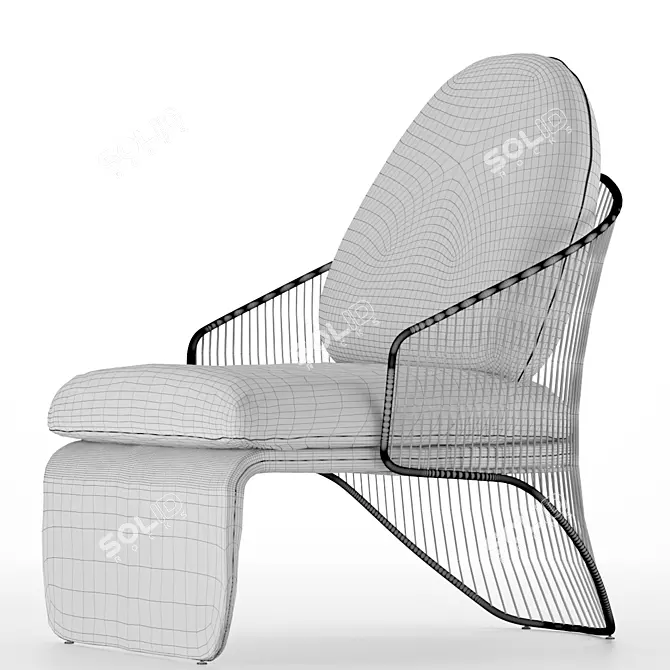 Sleek Armchair 3D model image 7