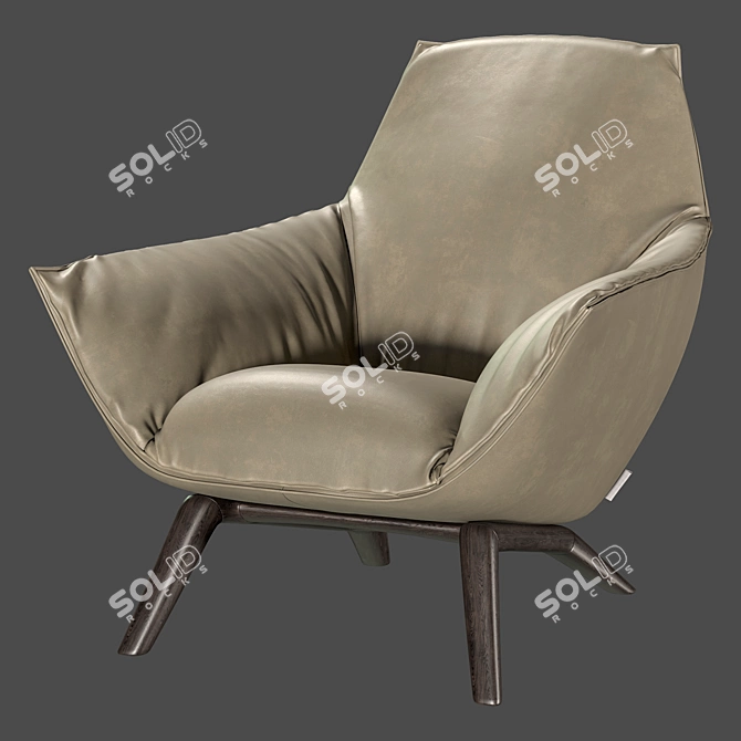 Modern and Elegant Florentina Armchair 3D model image 1