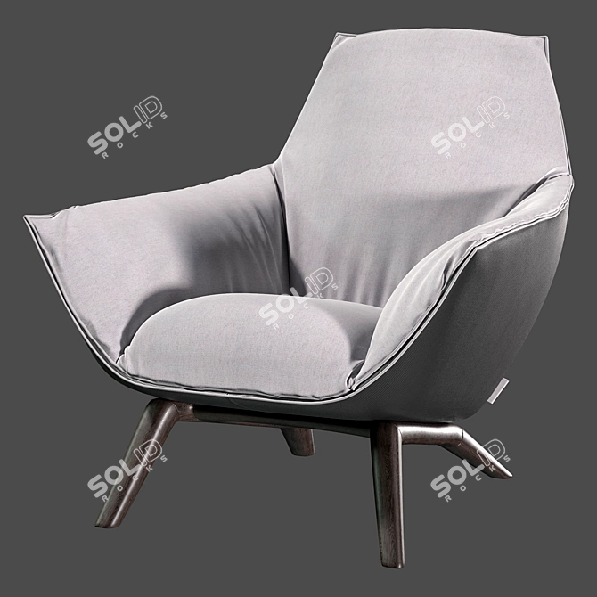 Modern and Elegant Florentina Armchair 3D model image 2