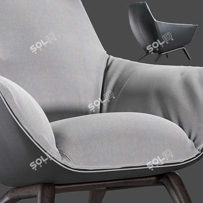 Modern and Elegant Florentina Armchair 3D model image 3