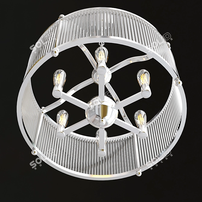 Gilded Elegance: TADEO Chandelier 3D model image 4