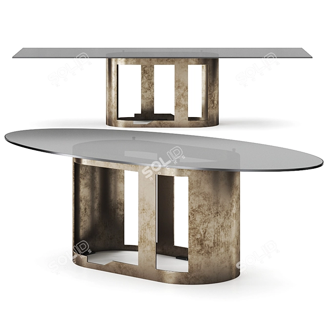 Elegant Oasi Table by Cantori 3D model image 1