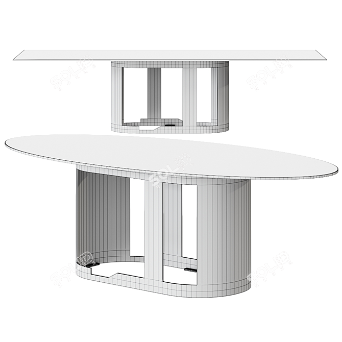 Elegant Oasi Table by Cantori 3D model image 2