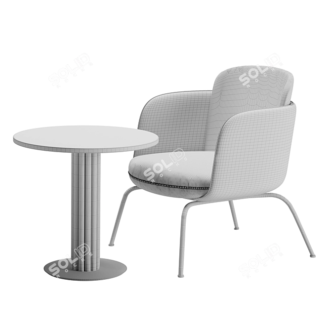 Elegant Coffee Set with Chair | Modern Design 3D model image 4