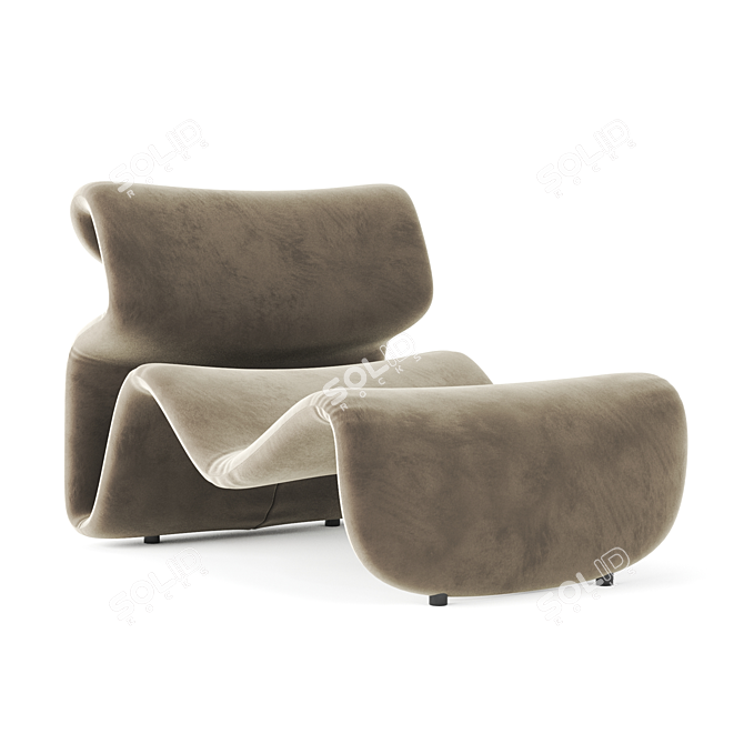 Etcetera Lounge Chair: Sleek and Modern Comfort 3D model image 1