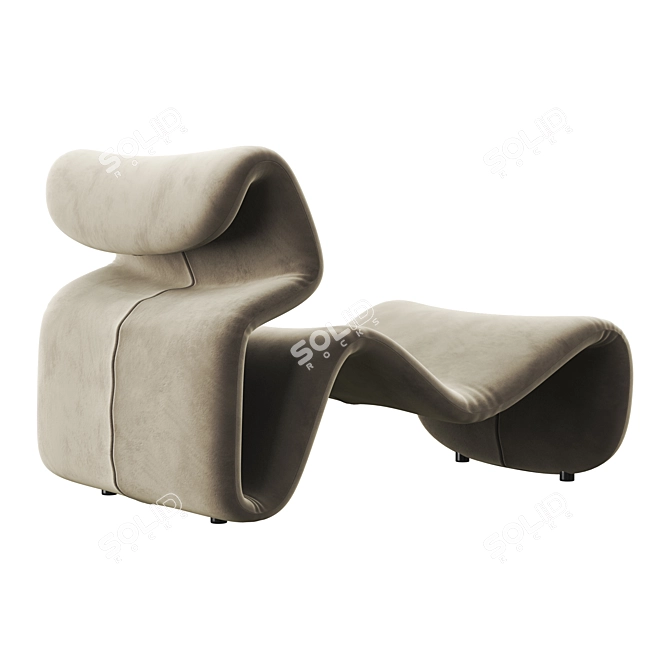Etcetera Lounge Chair: Sleek and Modern Comfort 3D model image 3