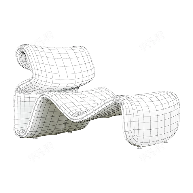 Etcetera Lounge Chair: Sleek and Modern Comfort 3D model image 4