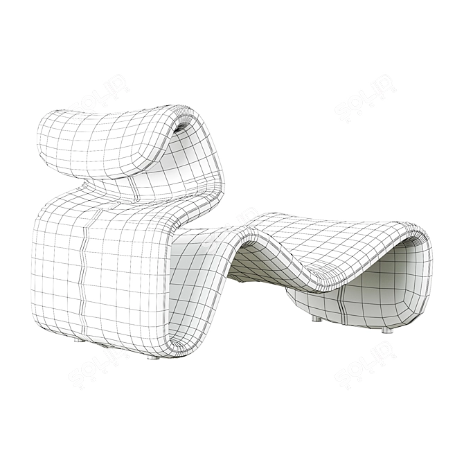 Etcetera Lounge Chair: Sleek and Modern Comfort 3D model image 5