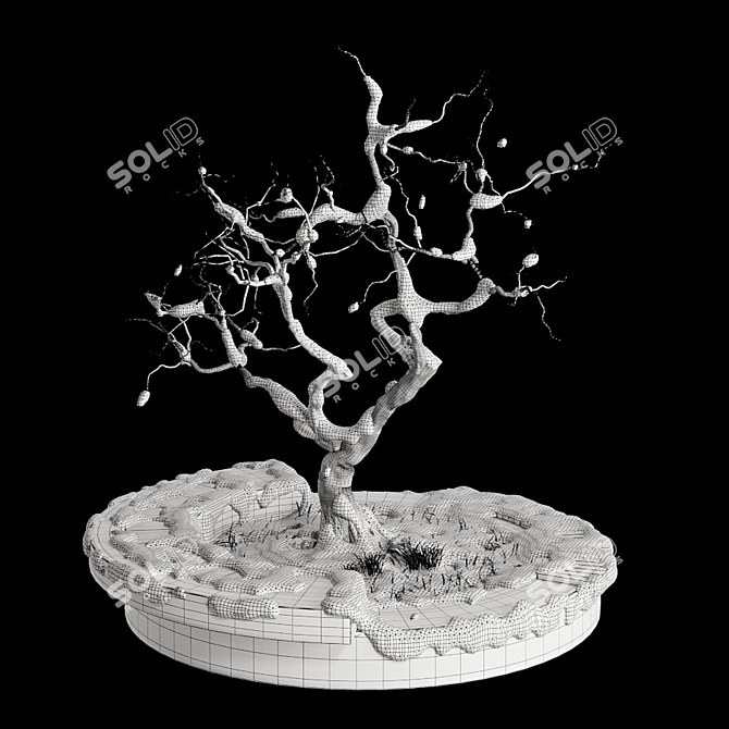 Snowy Garden Bench | PBR Materials 3D model image 5