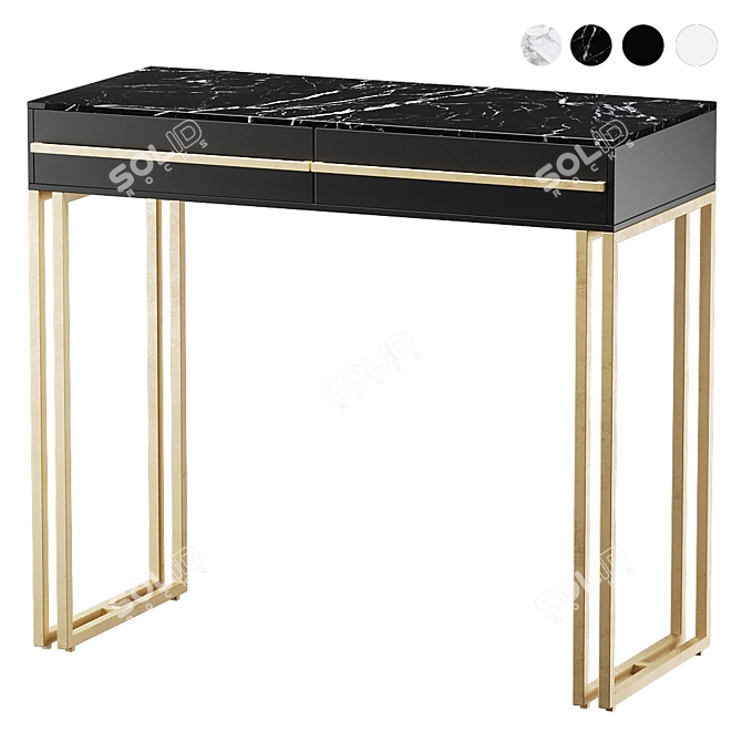 Bridgit Console Table - Wooden Kors 3D model image 1