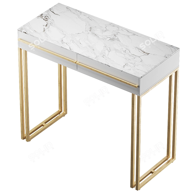 Bridgit Console Table - Wooden Kors 3D model image 3