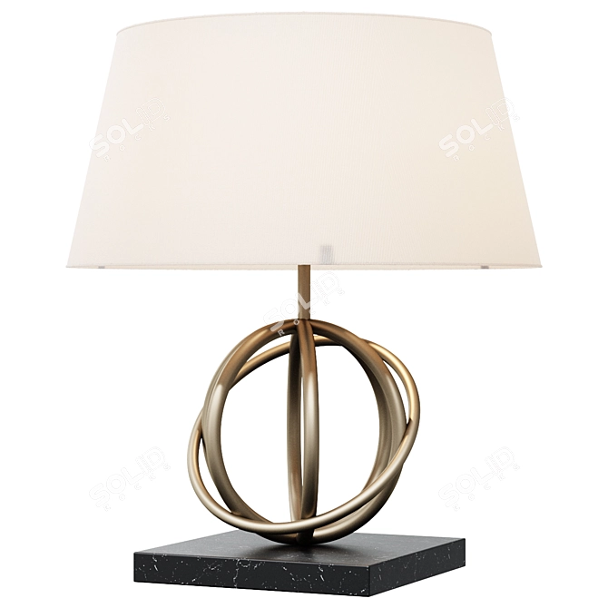 Eichholtz Antique Brass Table Lamp 3D model image 1