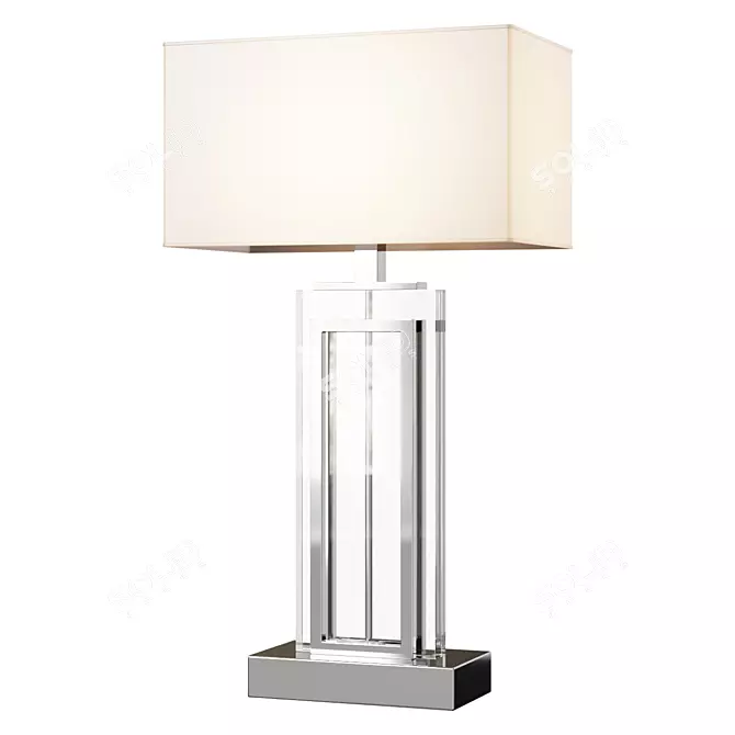 Elegant Crystal Arlington Table Lamp 3D model image 1