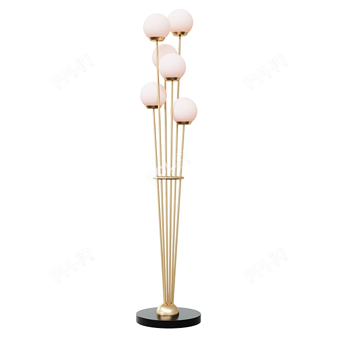 Eichholtz Luxe Brass Floor Lamp 3D model image 1