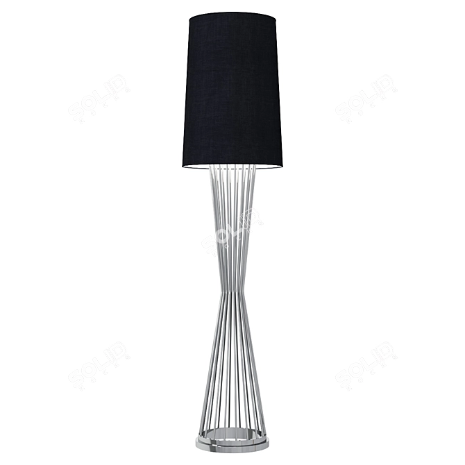 Eichholtz Holmes Nickel Floor Lamp 3D model image 1