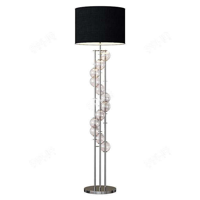 Elegant Eichholtz Crystal Floor Lamp 3D model image 1