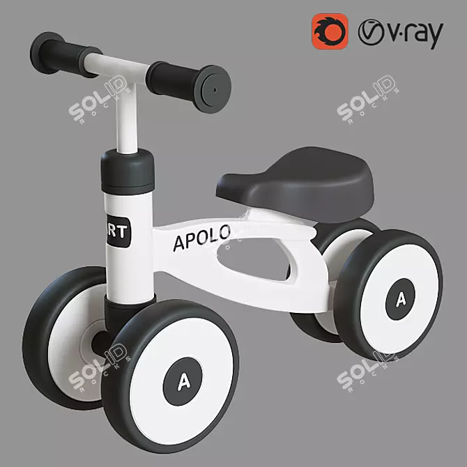 Mini Bike Toy Model: Perfect for Little Cyclists! 3D model image 1