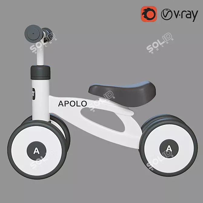 Mini Bike Toy Model: Perfect for Little Cyclists! 3D model image 2